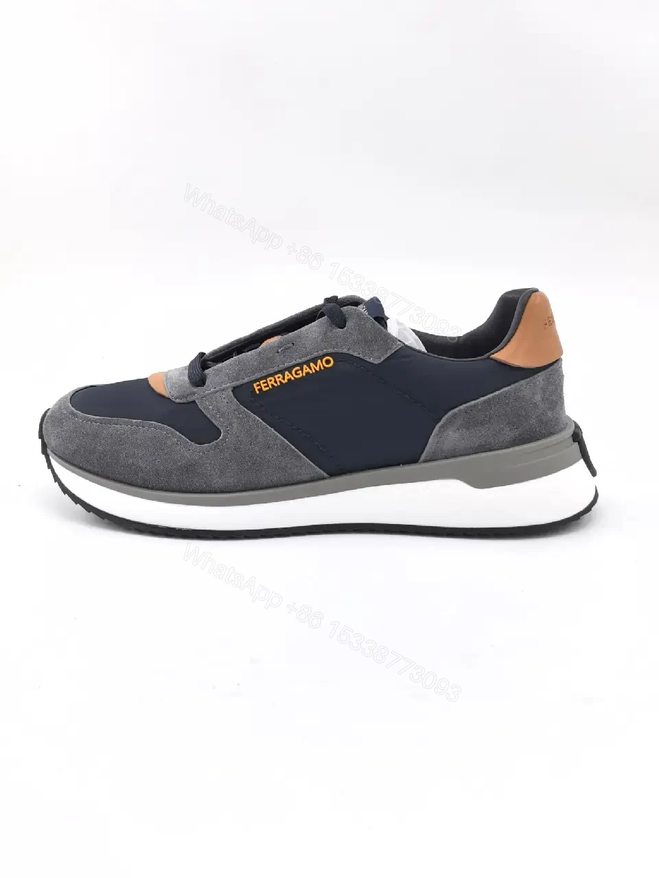 View 4 of Casual Luxe Suede Sneaker with Textured Blocks, Mens Footwear