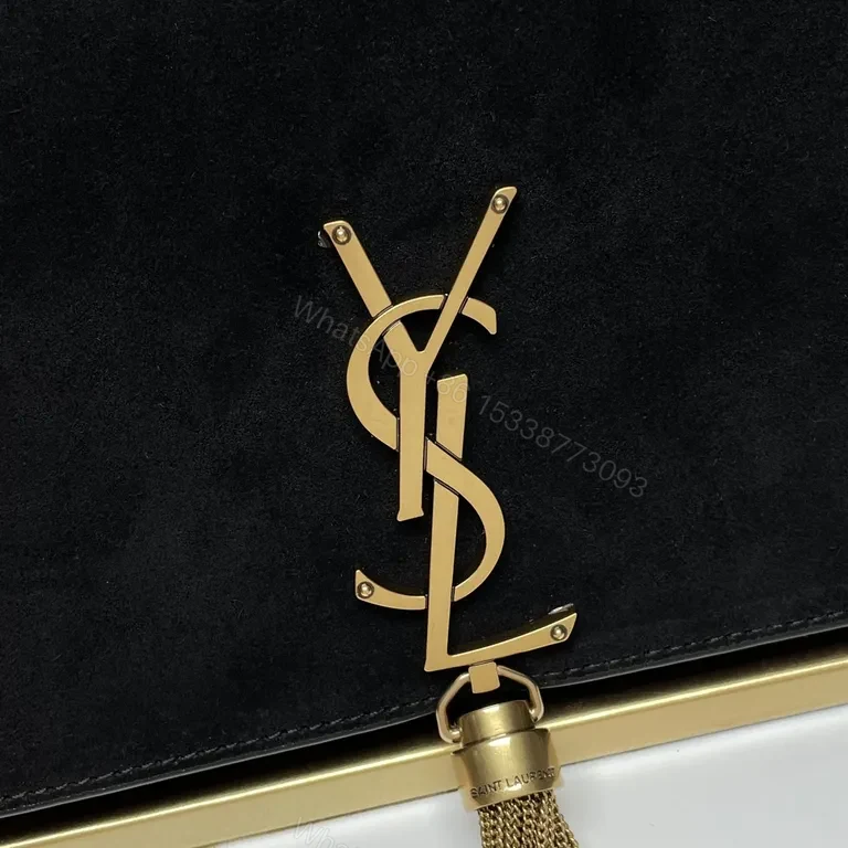 View 5 of Compact Velvet Clutch with Gold Hardware â€“ Night-Out Essential