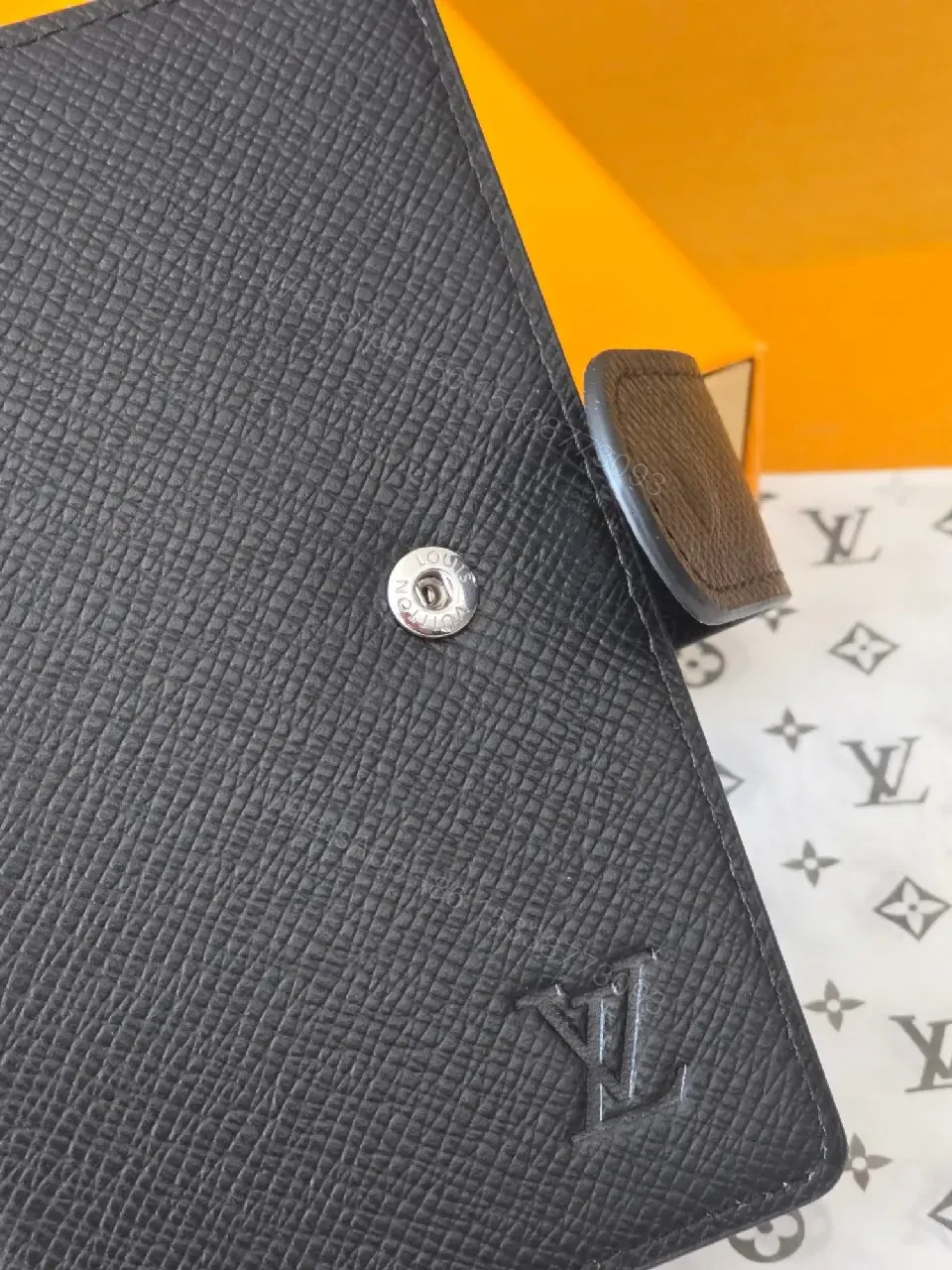 View 2 of Compact Black Leather Wallet – Signature Detail, Everyday Luxury