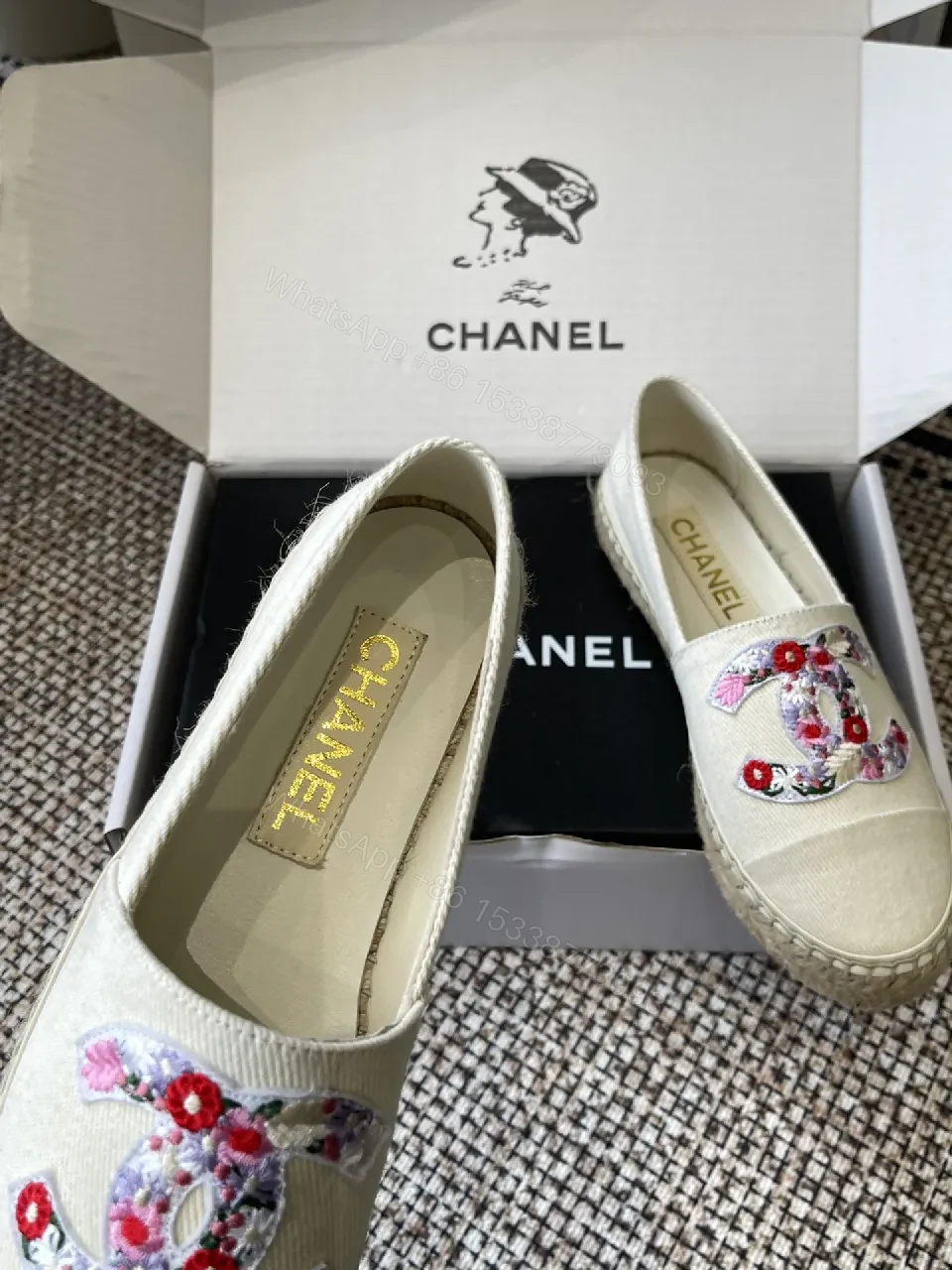View 9 of Floral Embroidered Canvas Espadrille - Couture-Inspired Sneakers