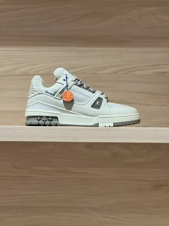 View 2 of Texture-Forward LV-Inspired High-Tops: Luxury Streetwear Sneakers