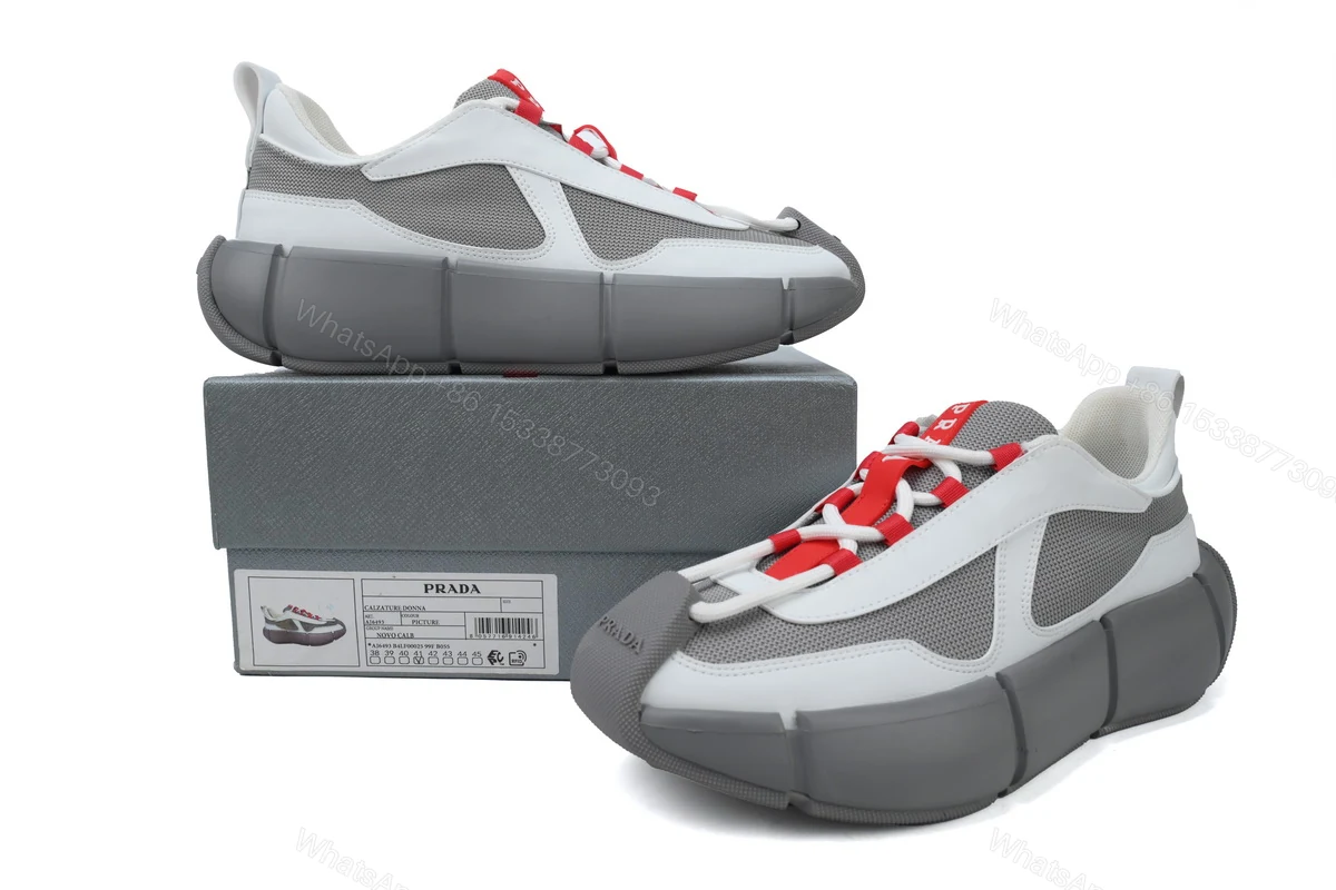 View 2 of Prada Sneakers Grey White