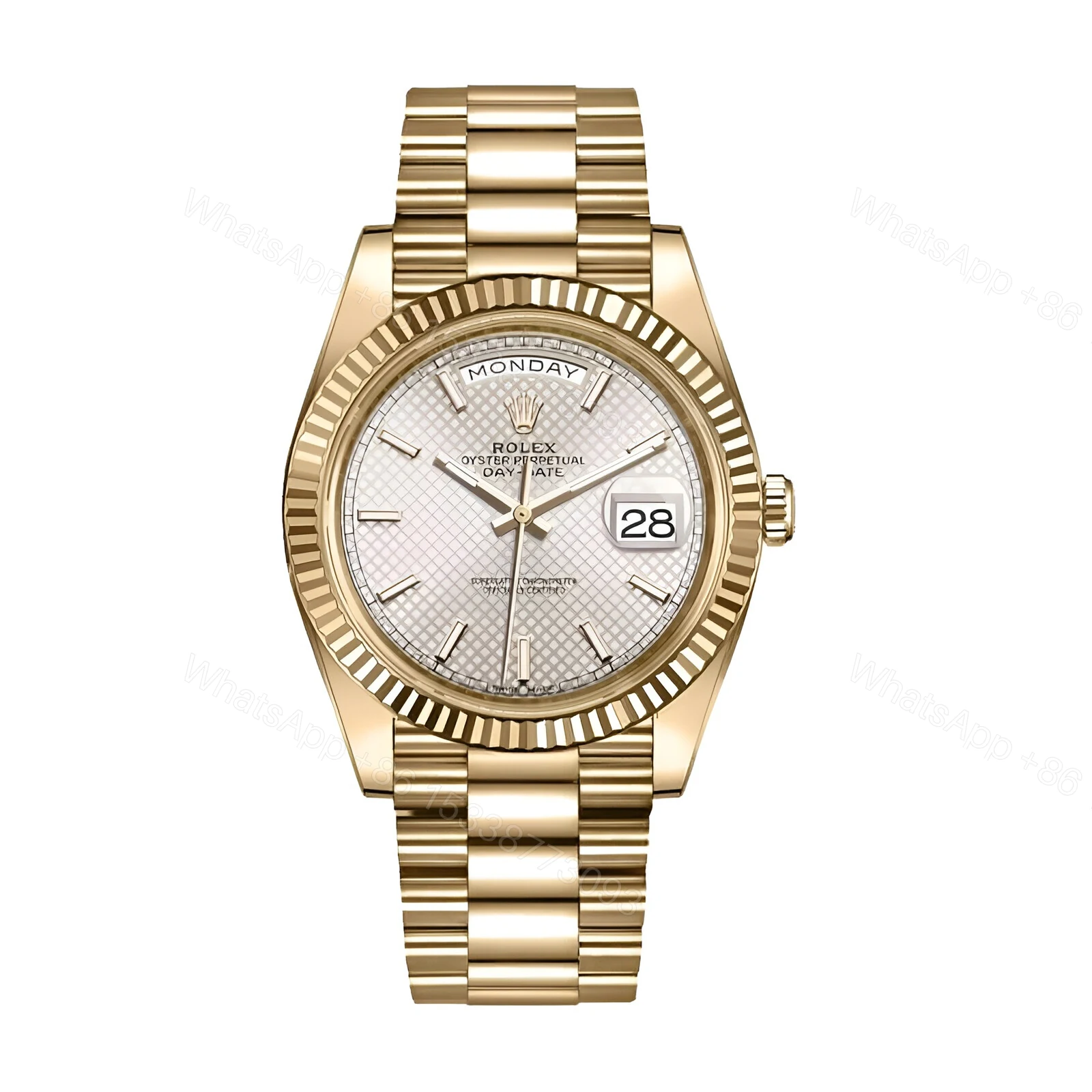 Rolex Diogonal Silver Replica — view 1