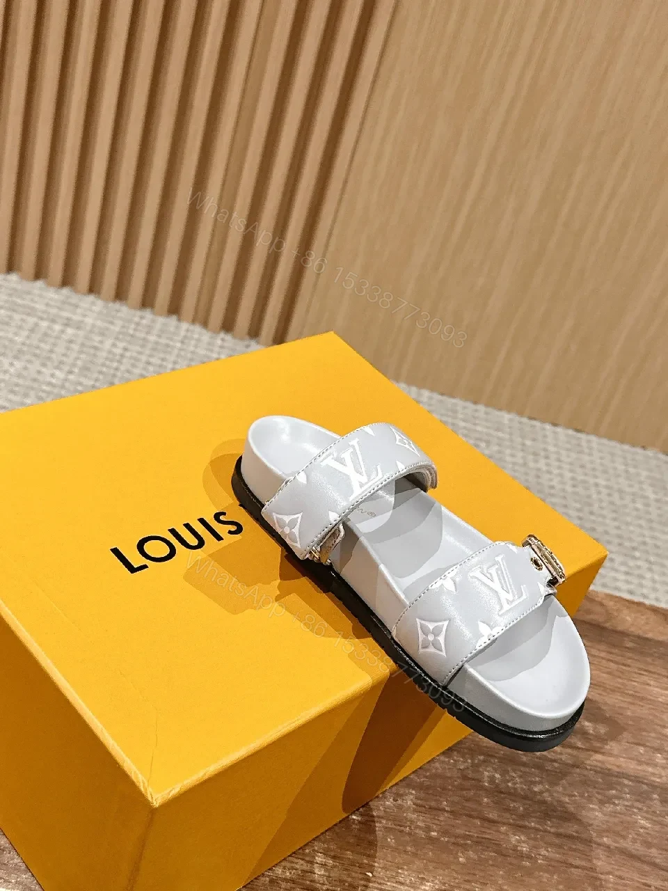 View 8 of White Monogram Sandals: Modern Luxury, All-Day Comfort