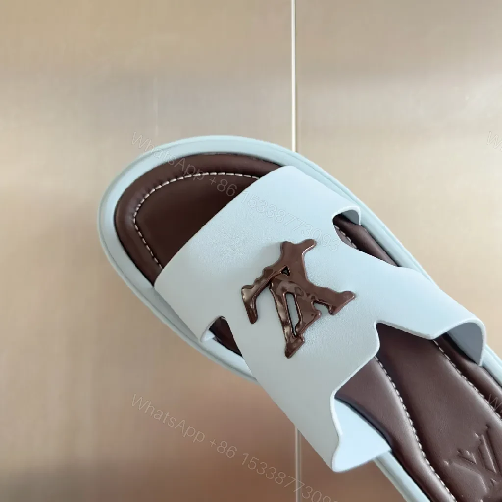 View 4 of Lightweight Luxe Slides: Periwinkle/Vegan Upper, Signature Embellishment