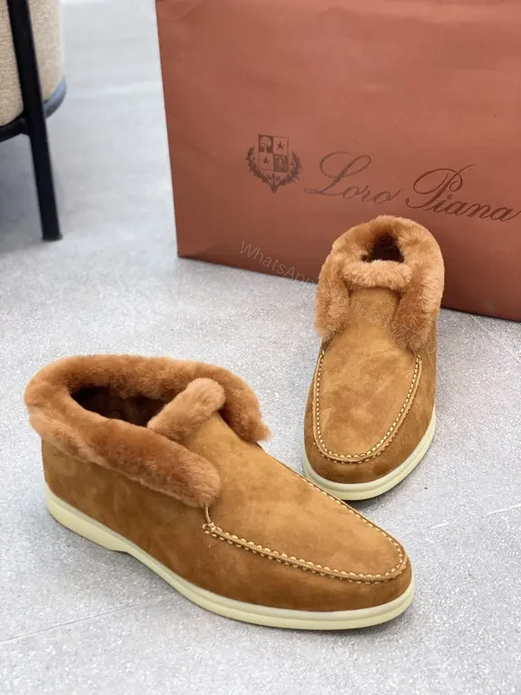 View 3 of Cozy Leather Mule Slippers: Suede & Shearling Luxury Slippers