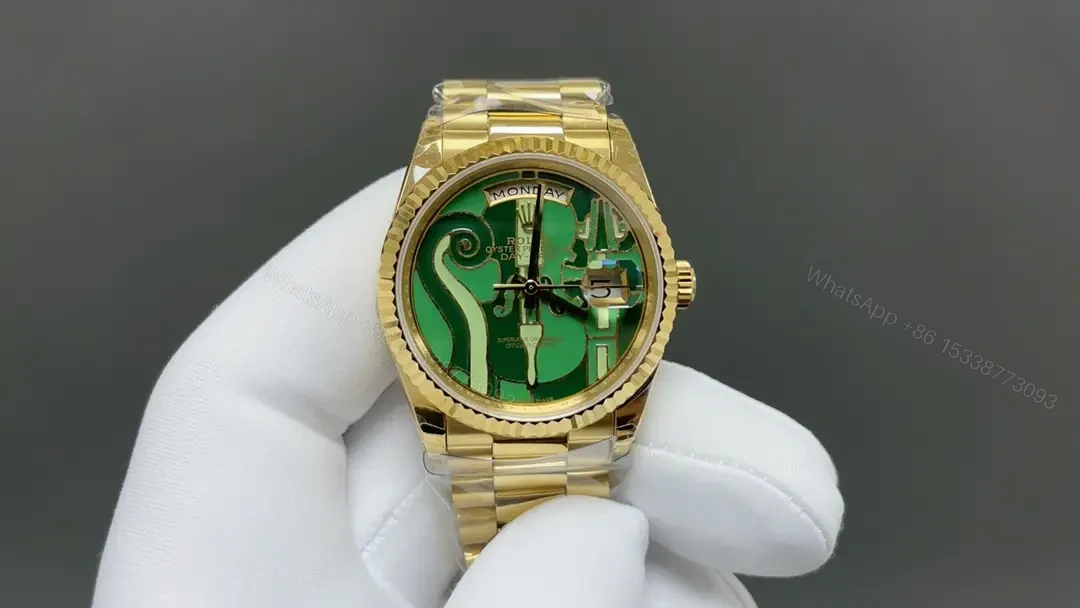 Rolex Day-Date Violin Dial Vienna Philharmonic Green Edition Yellow Gold Pattern Bracelet 36mm RLX-DD-VIO-GG36-V2 — view 1