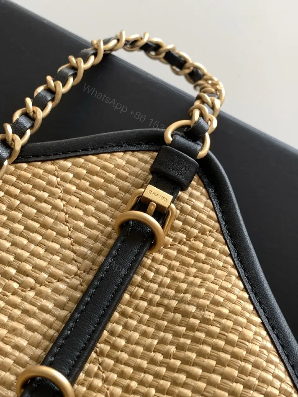 View 7 of Effortless Everyday Luxury Handbag: Woven Texture, Chain Details