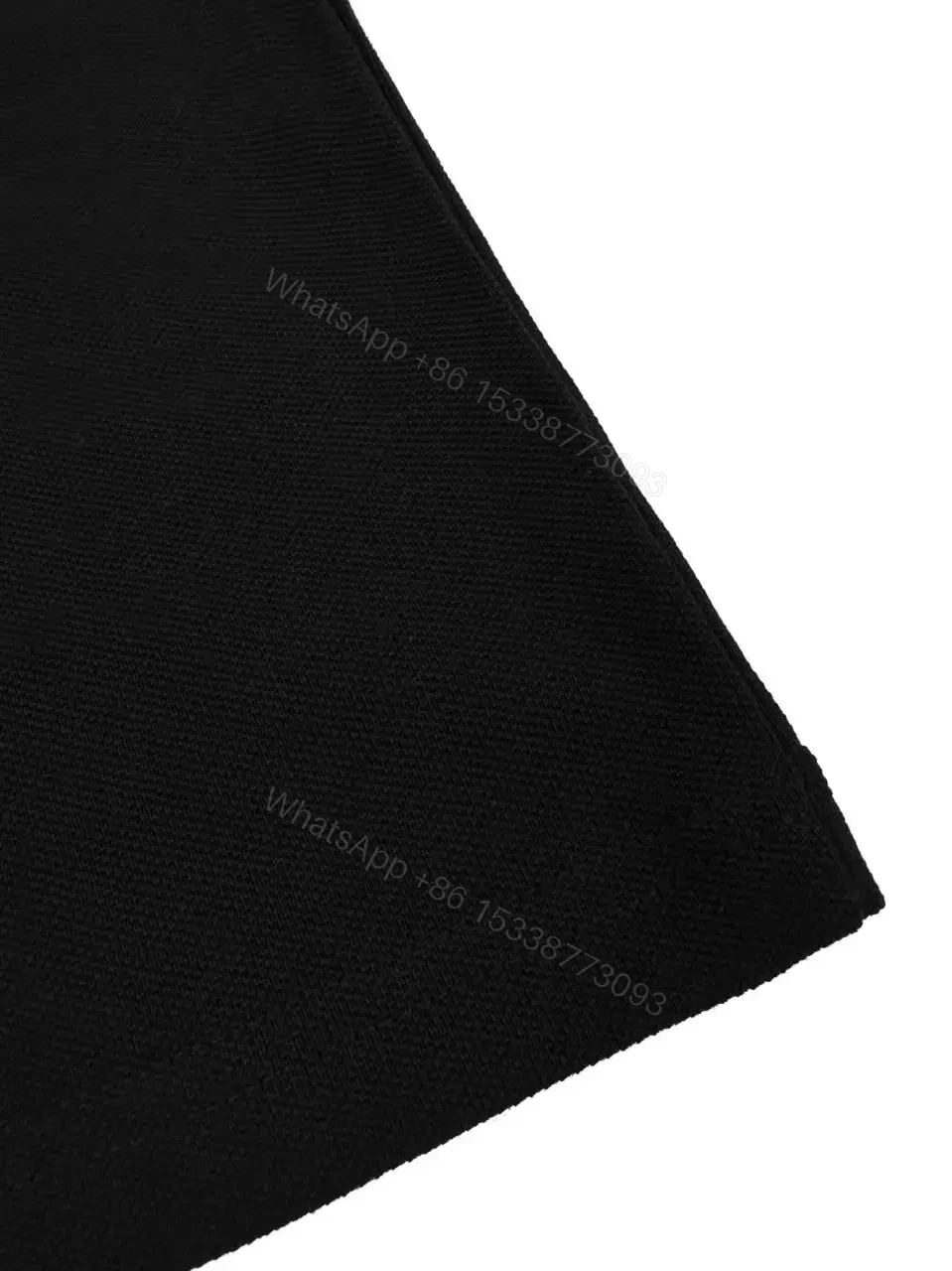 View 3 of Black Knit Polo Shirt with Classic Collar, Matte Finish