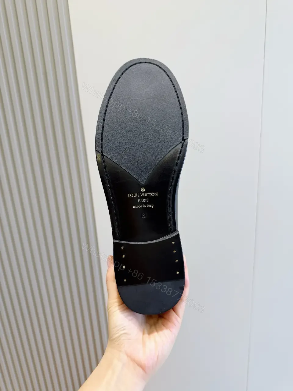 View 2 of Black Leather Monogram Penny Loafers Louis Vuitton Stylewith LV Logo