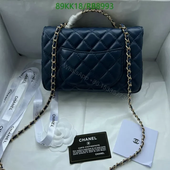View 14 of Chanel Inspired Classic Black Flap Mini Bag- Elegant Style