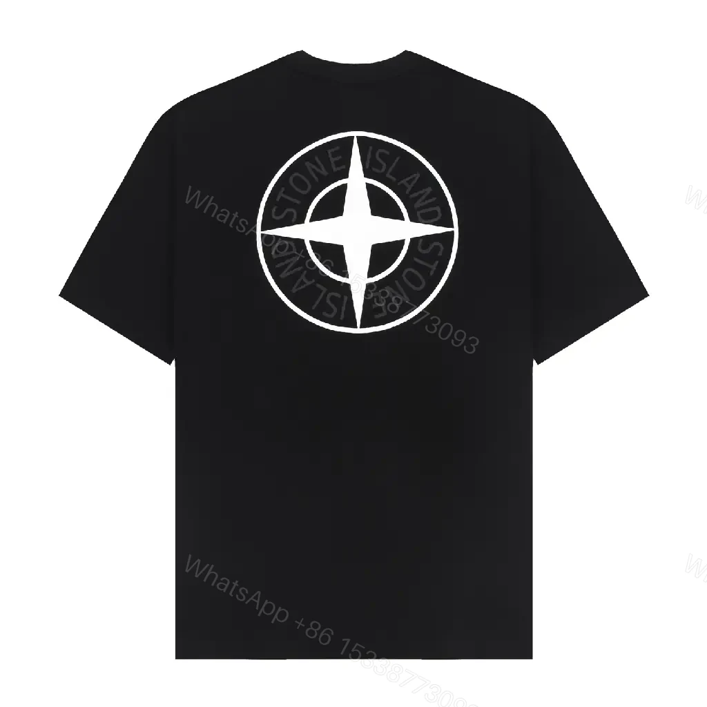 View 5 of Black Cotton Crest Tee — Minimalist, Modern Utility, SoftFeelTM