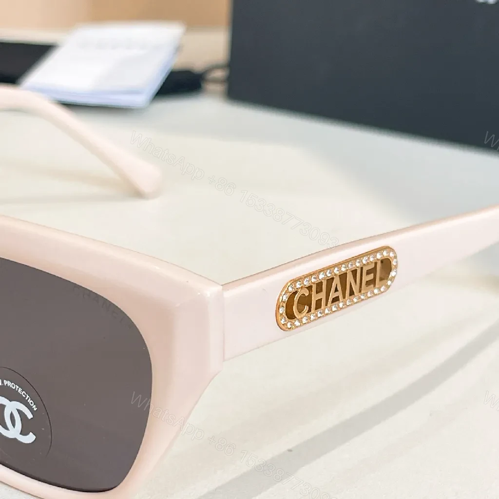 View 9 of Chic Black Acetate Sunglasses with Quilted Case, Luxury Style