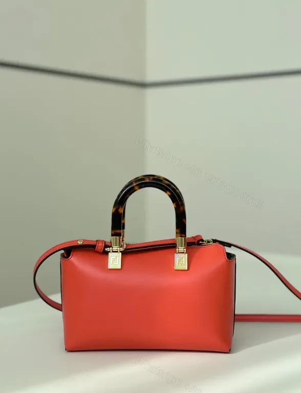 View 4 of Coral Mini Bag: FENDI Roma Sparkle Top Handle Carryall