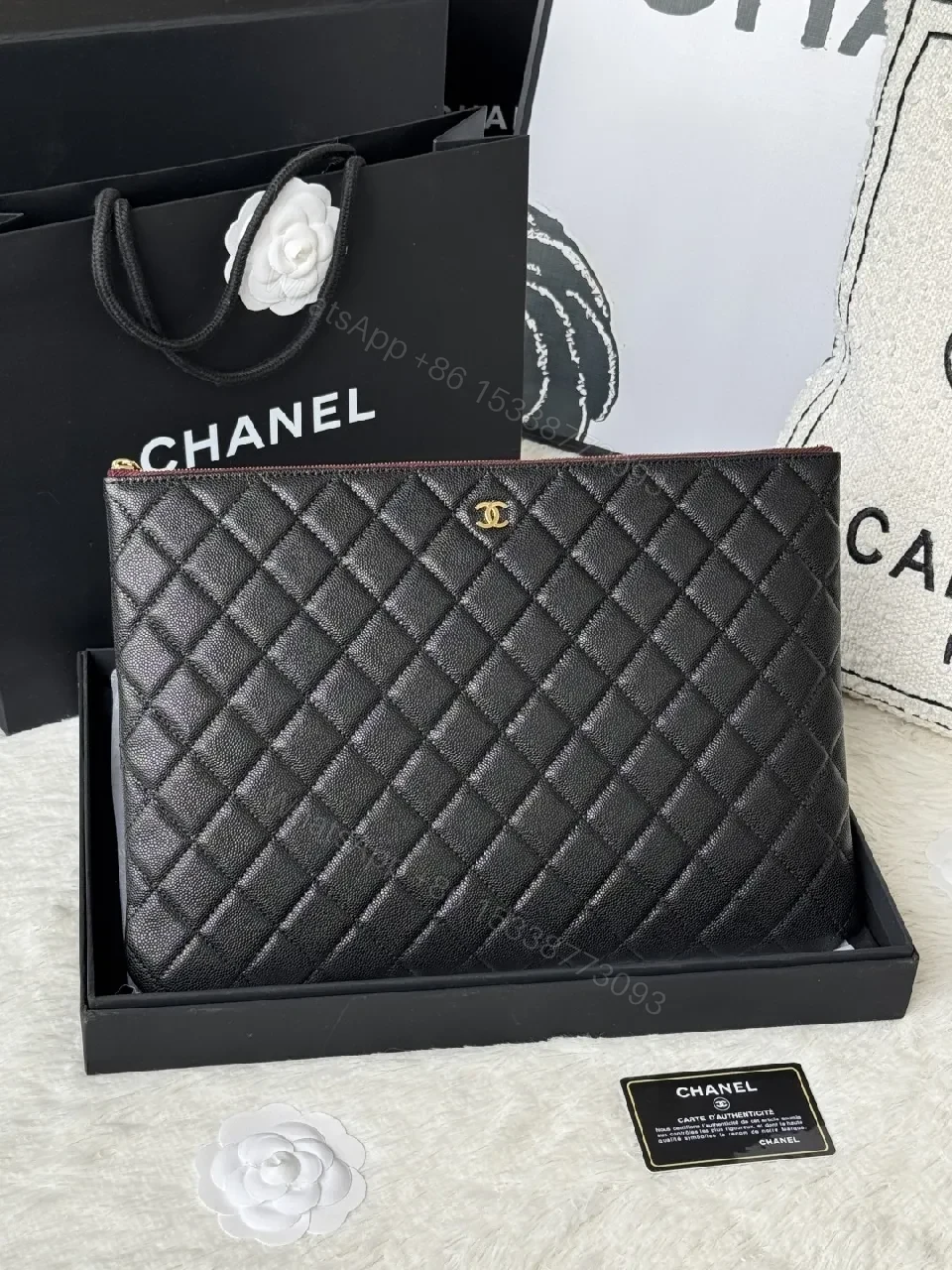 Quilted Lambskin Wallet Clutch - Luxury, Compact, Versatile — view 1