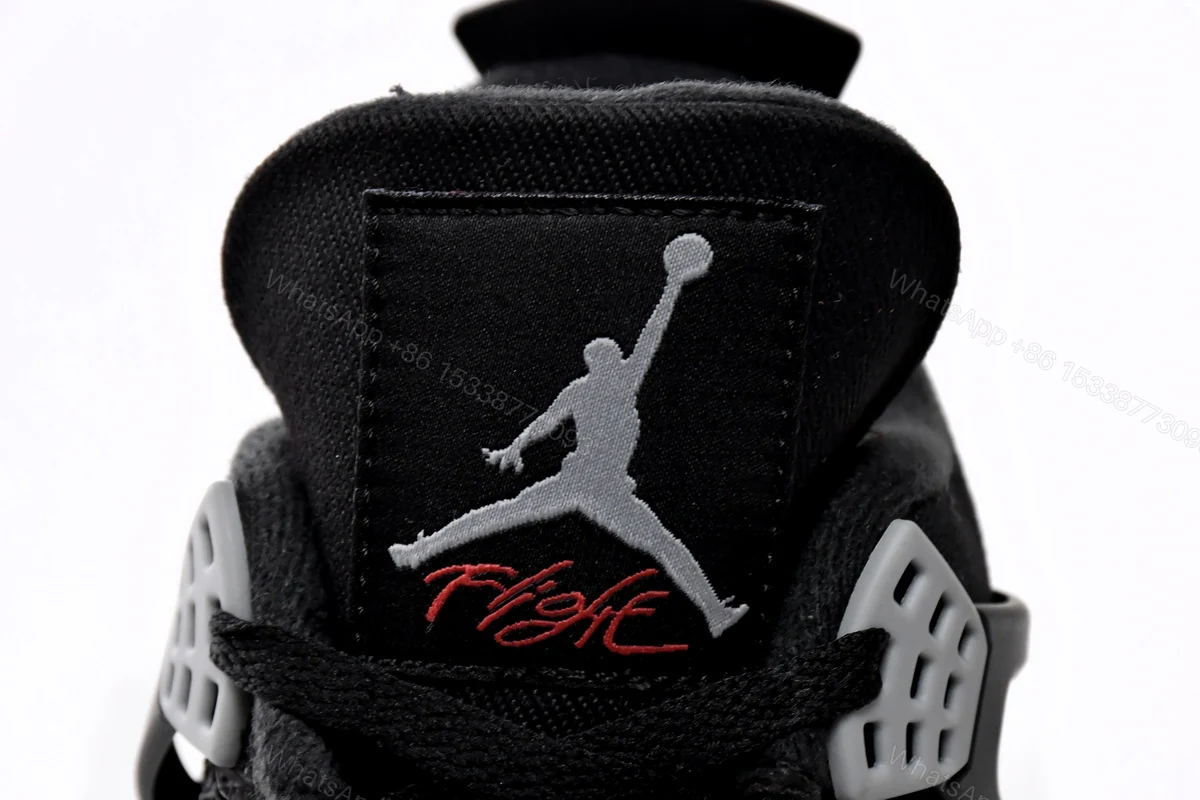 View 4 of Air Jordan 4 Retro Black Canvas DH7138-006(Top quality )