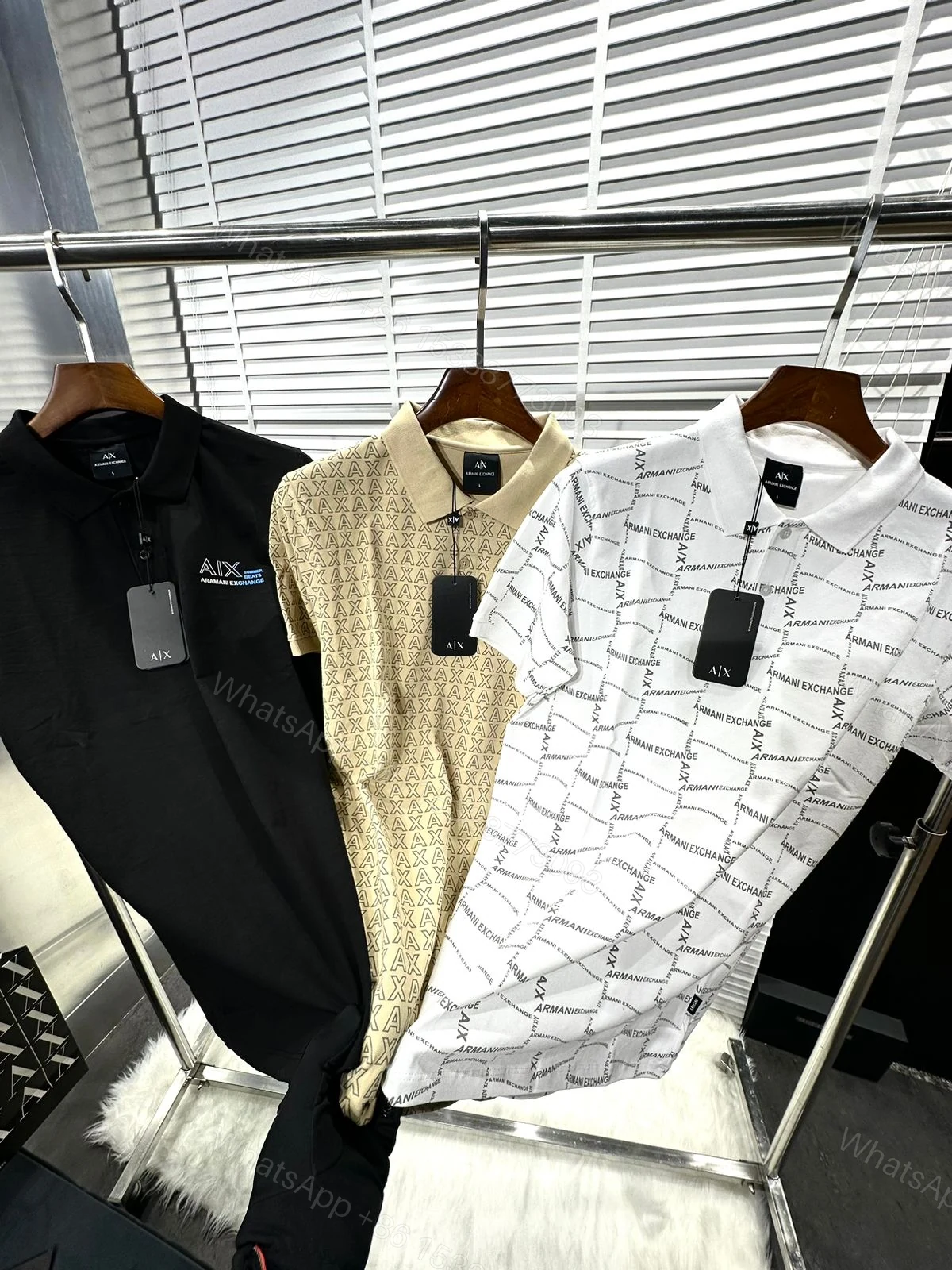 View 4 of First Copy ARMANI Very Premium Cotton Lycra Polo Collection