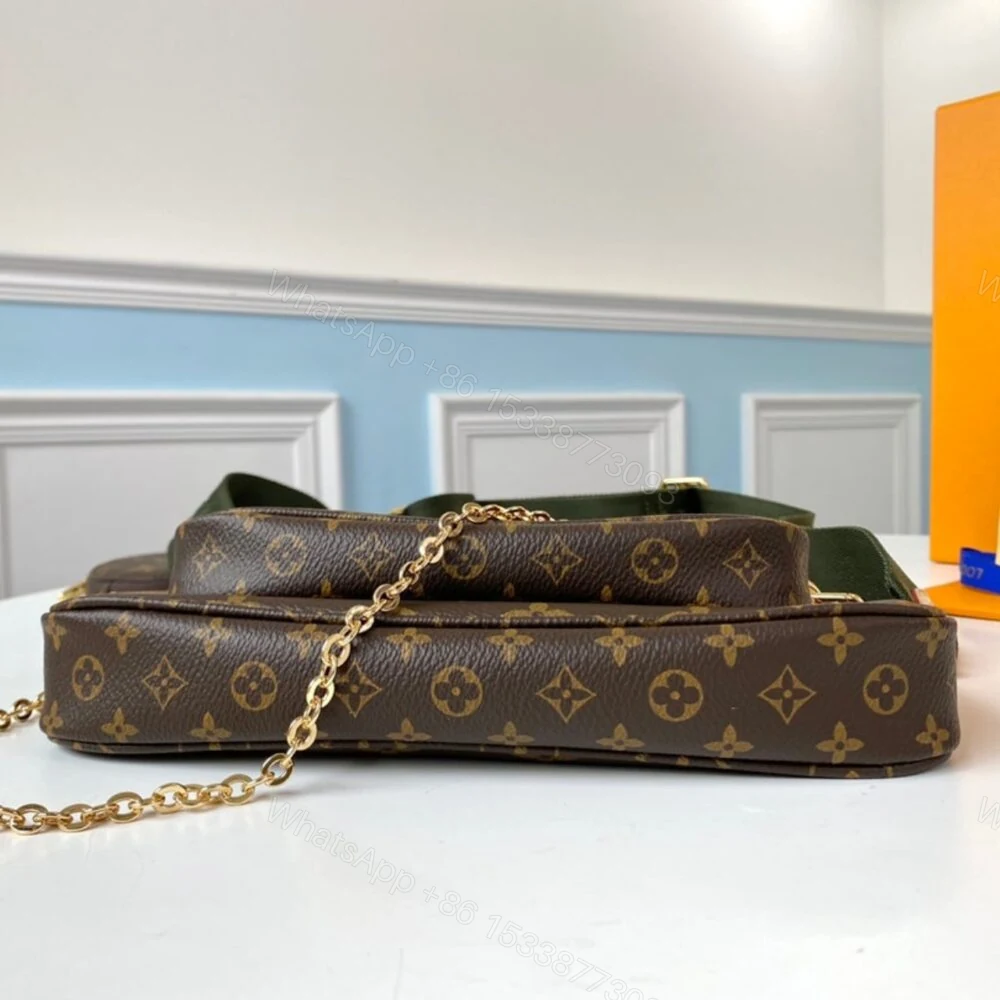 View 2 of Louis Vuitton Multi Pochette Accessoires Monogram Khaki 24cm M44813