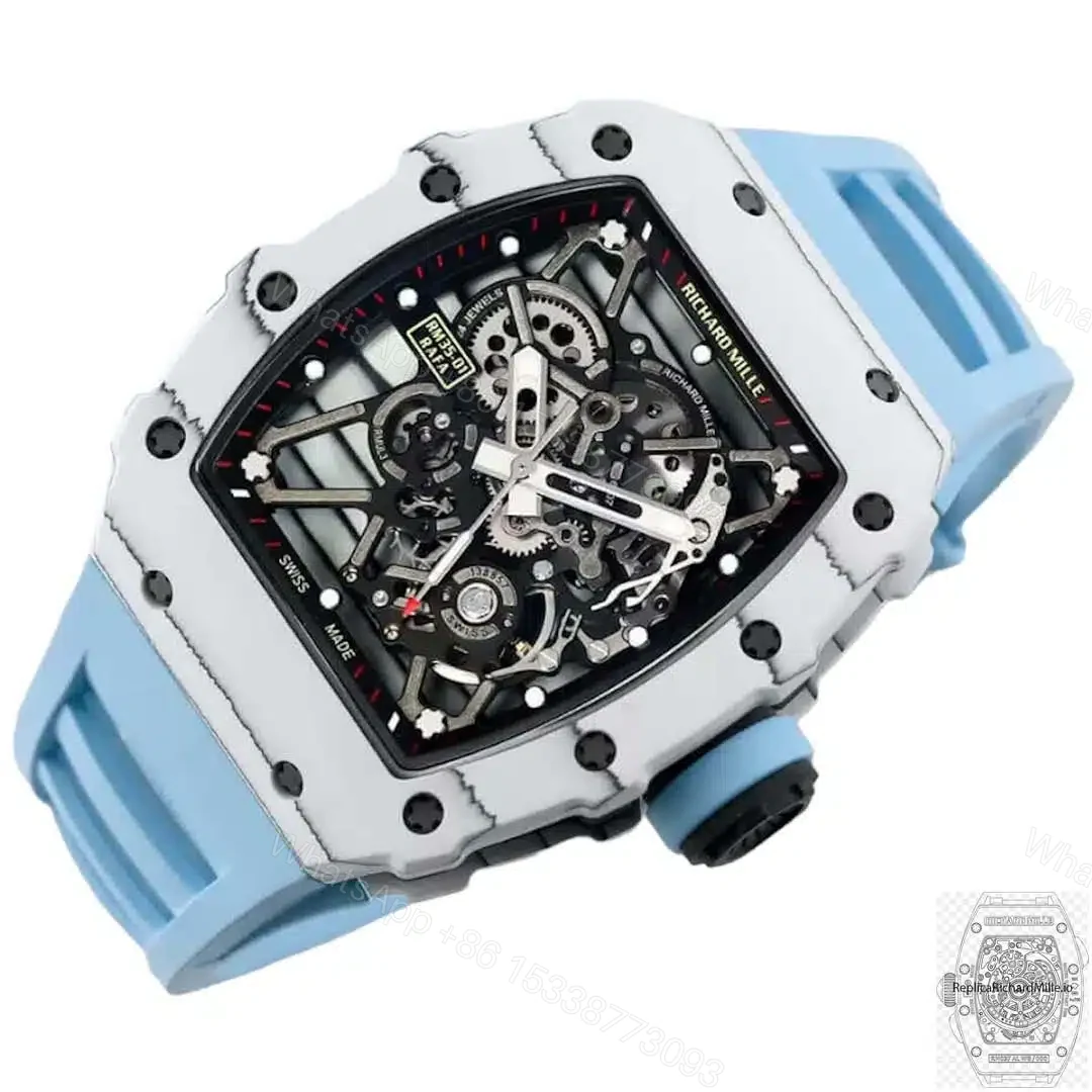 View 2 of Replica Richard Mille RM35-01 BBR Factory Blue Strap