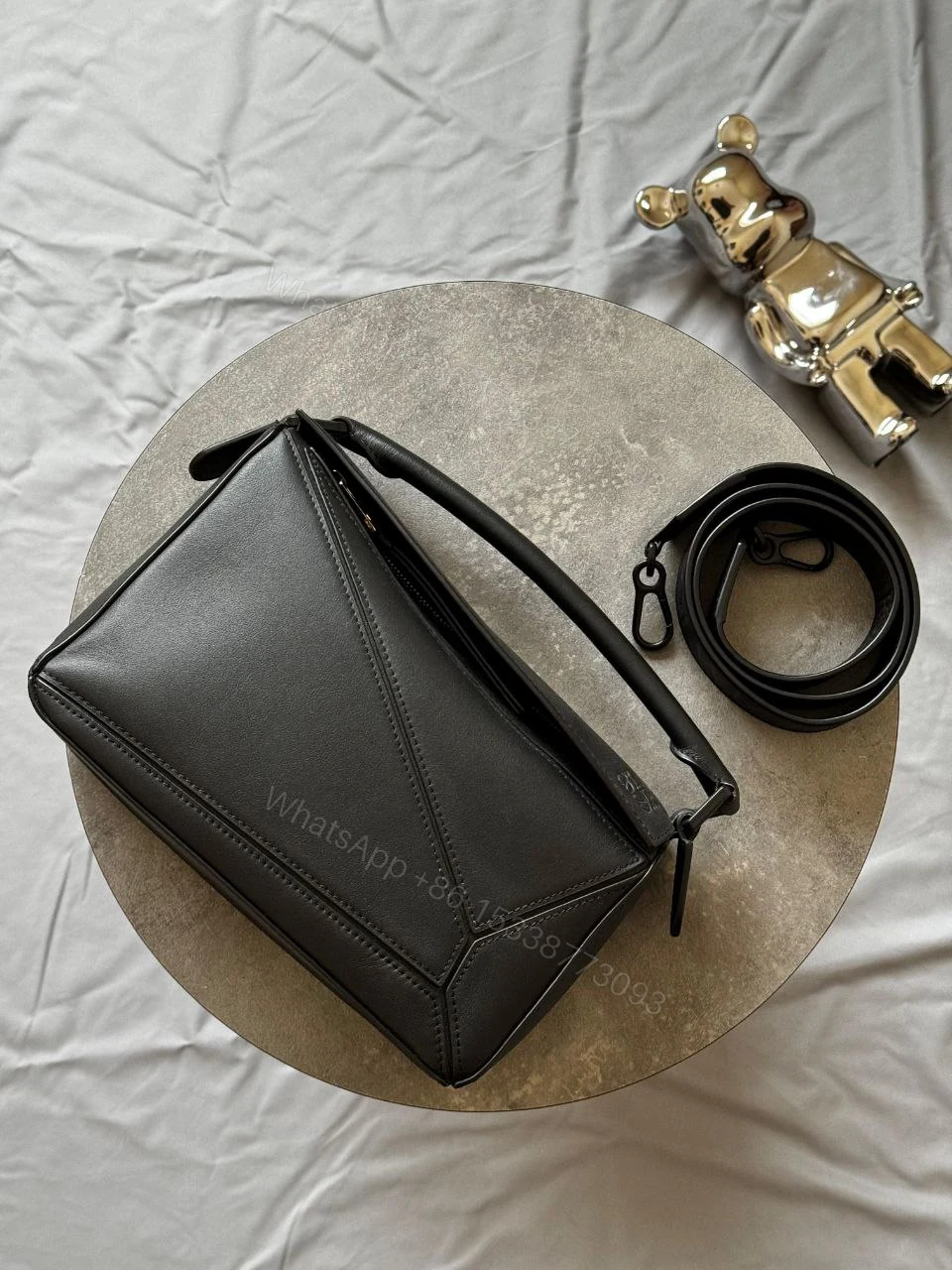 View 2 of LOEWE small Puzzle leather bag