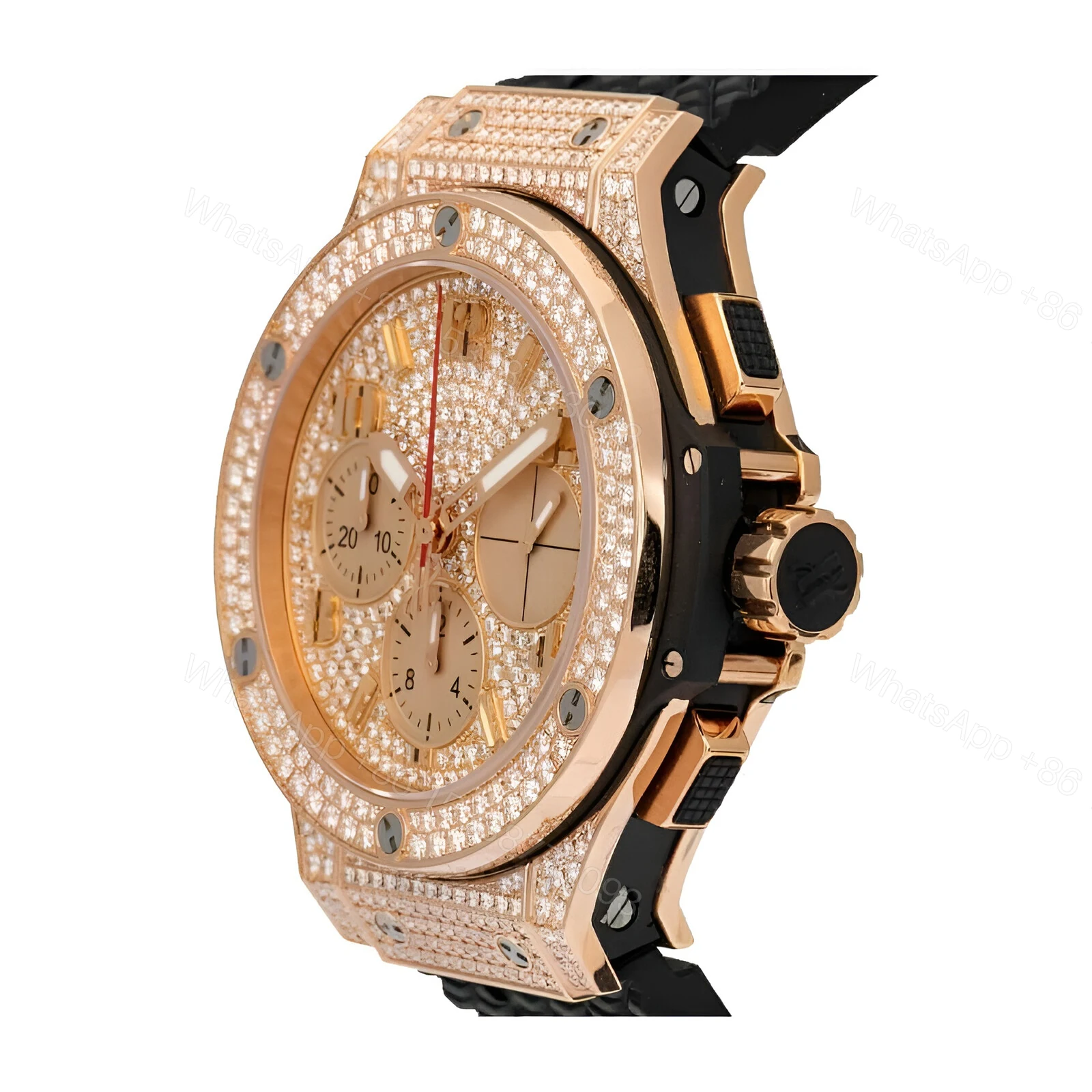 View 3 of Hublot With Diamond Replica