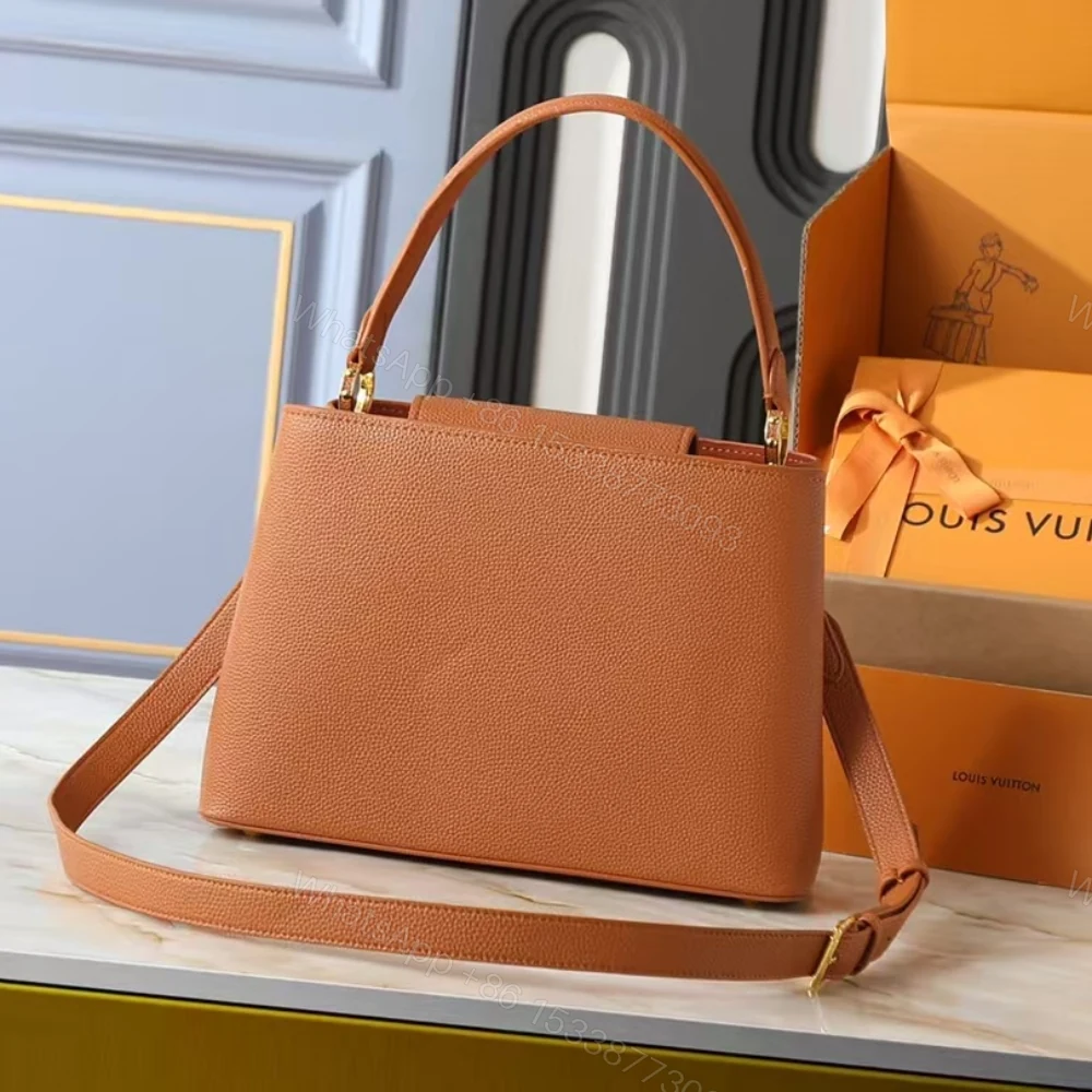 View 4 of Louis Vuitton Capucines MM Souple Cognac 33Cm M14371