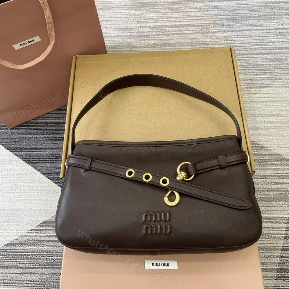 View 2 of MIUMIU AVENTURE NAPPA BAG BRIARWOOD