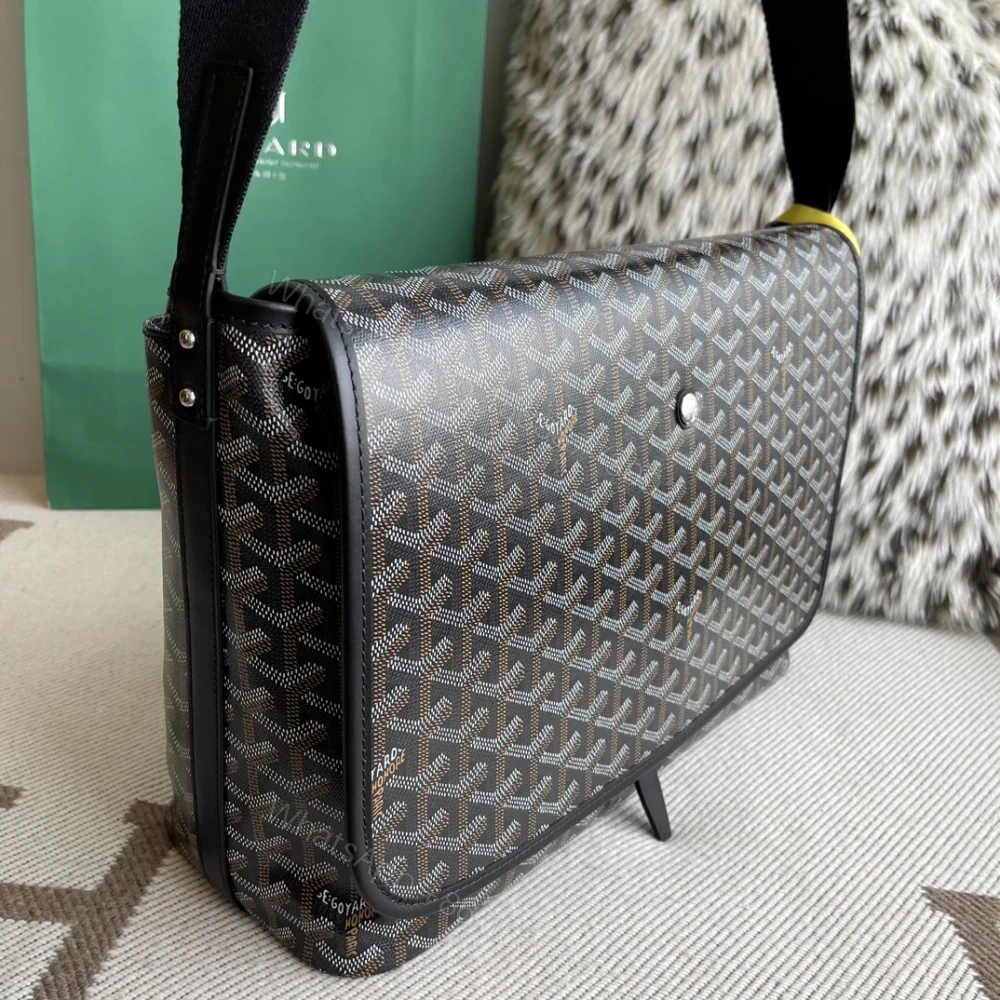 View 6 of 高仿Goyard*Capetien系列CAPETIM郵差包黑色中號免檢版