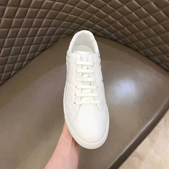 View 3 of FENDI WHITE NAPPA LEATHER LOW TOP SNEAKERS – FD09
