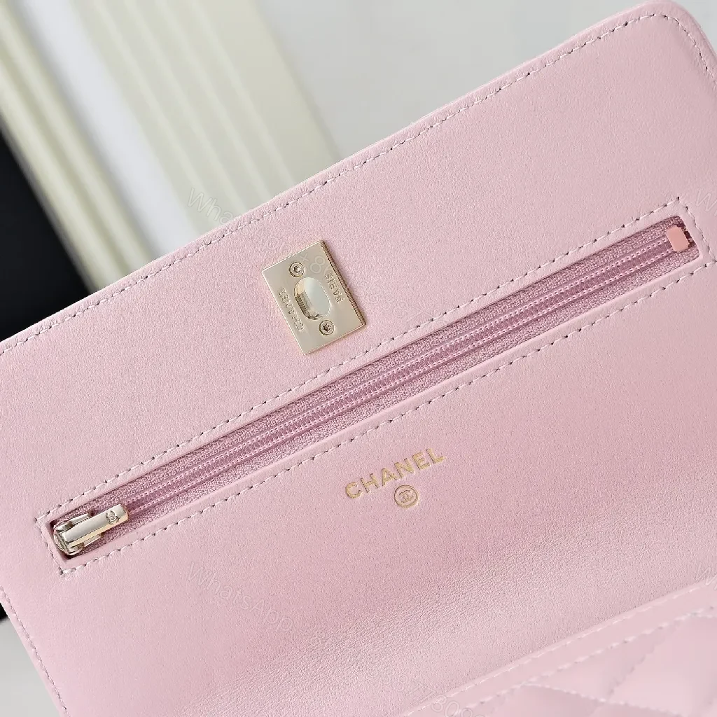 View 2 of Soft Pink Quilted Mini Bag with Gold Chain, Satin Texture, Everyday Luxury