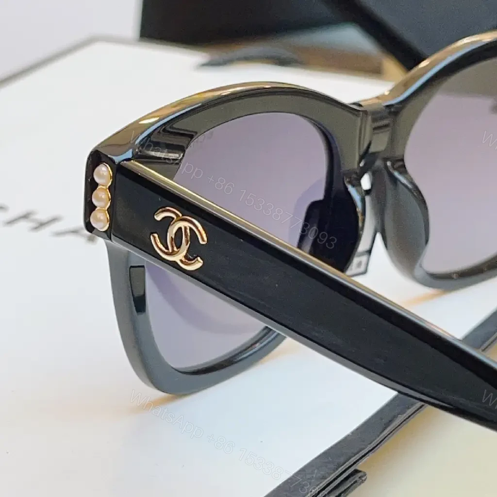 View 4 of Black Glossy Sunglasses Oversized Square Frame with Logo Detail