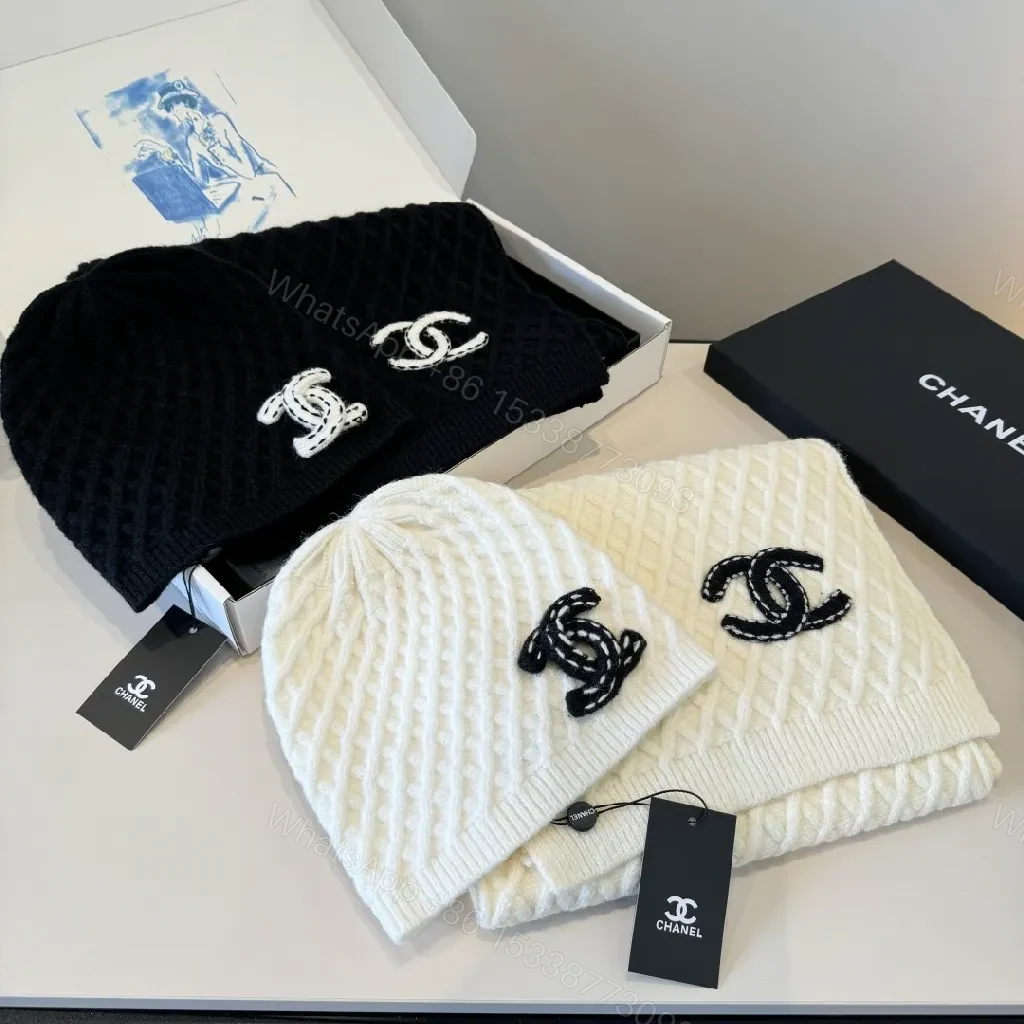 View 11 of Cream Knit Cap & Beanie Duo - Textured Luxury Warmth