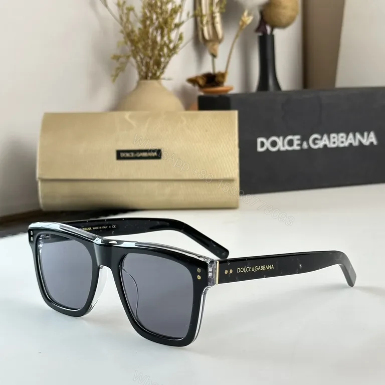 View 4 of Chic Blue Acetate Sunglasses â€” Gradient Lenses, D&G Style