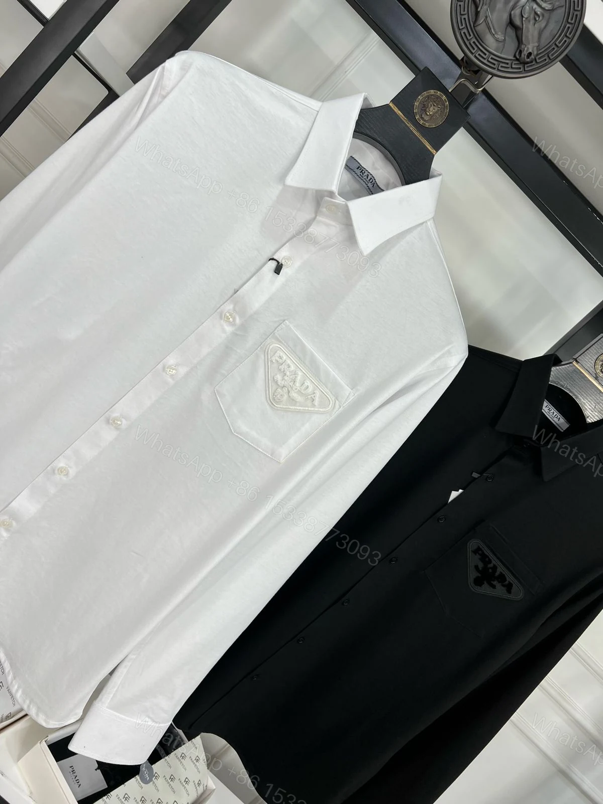 View 11 of PRADA PREMIUM COTTON FABRIC FULL SLEEVE SHIRTS