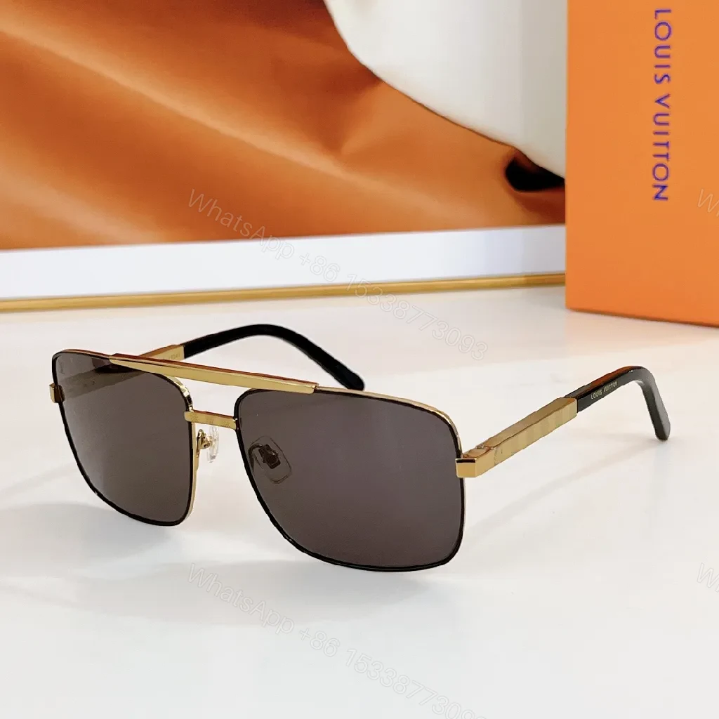 View 2 of Gold-Tone Monogram Sunglasses: Signature Luxe Statement