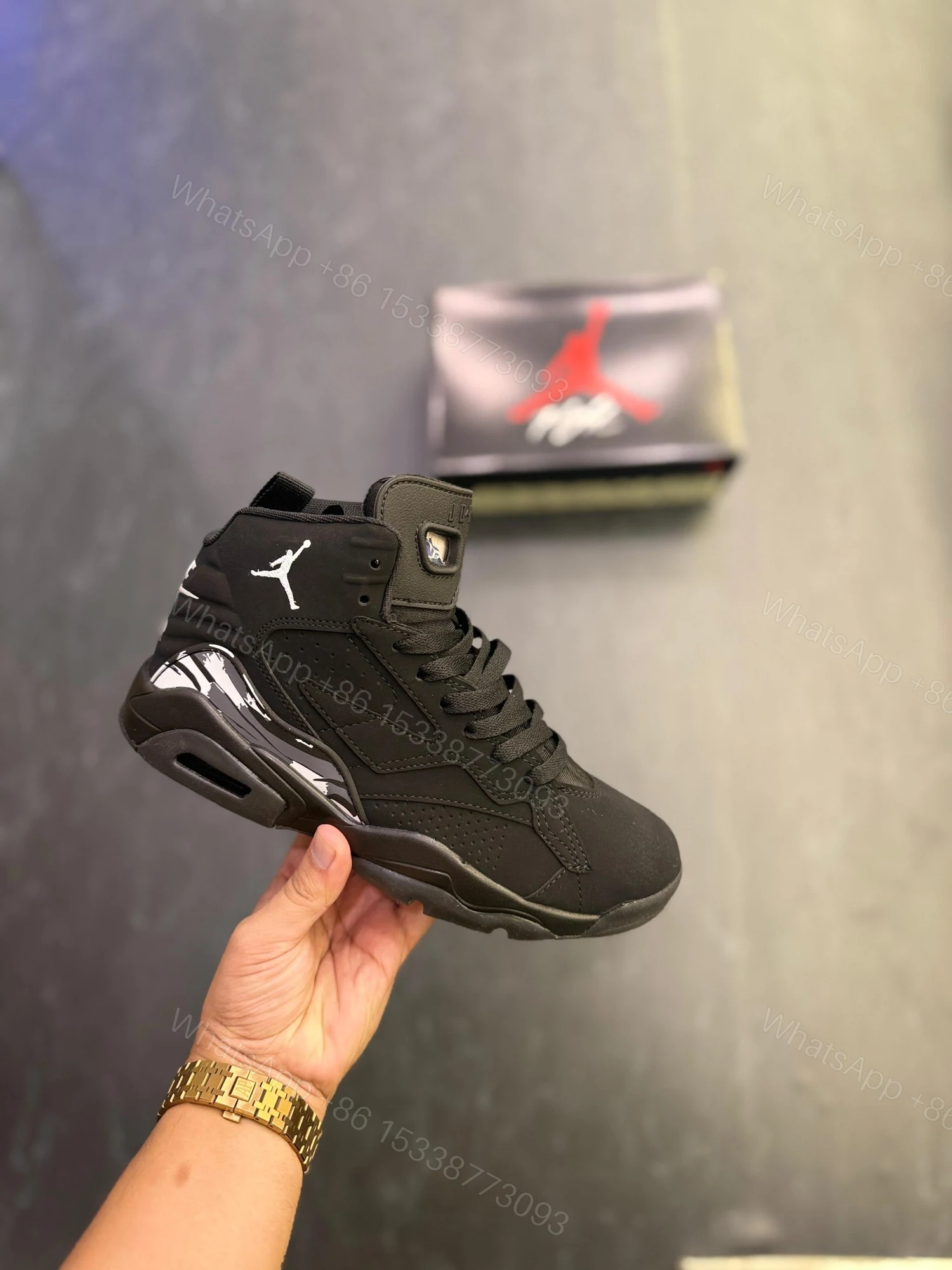 View 2 of FIRST COPY AIR JORDANS 6 JUMPMAN MVP BLACK FOR MEN