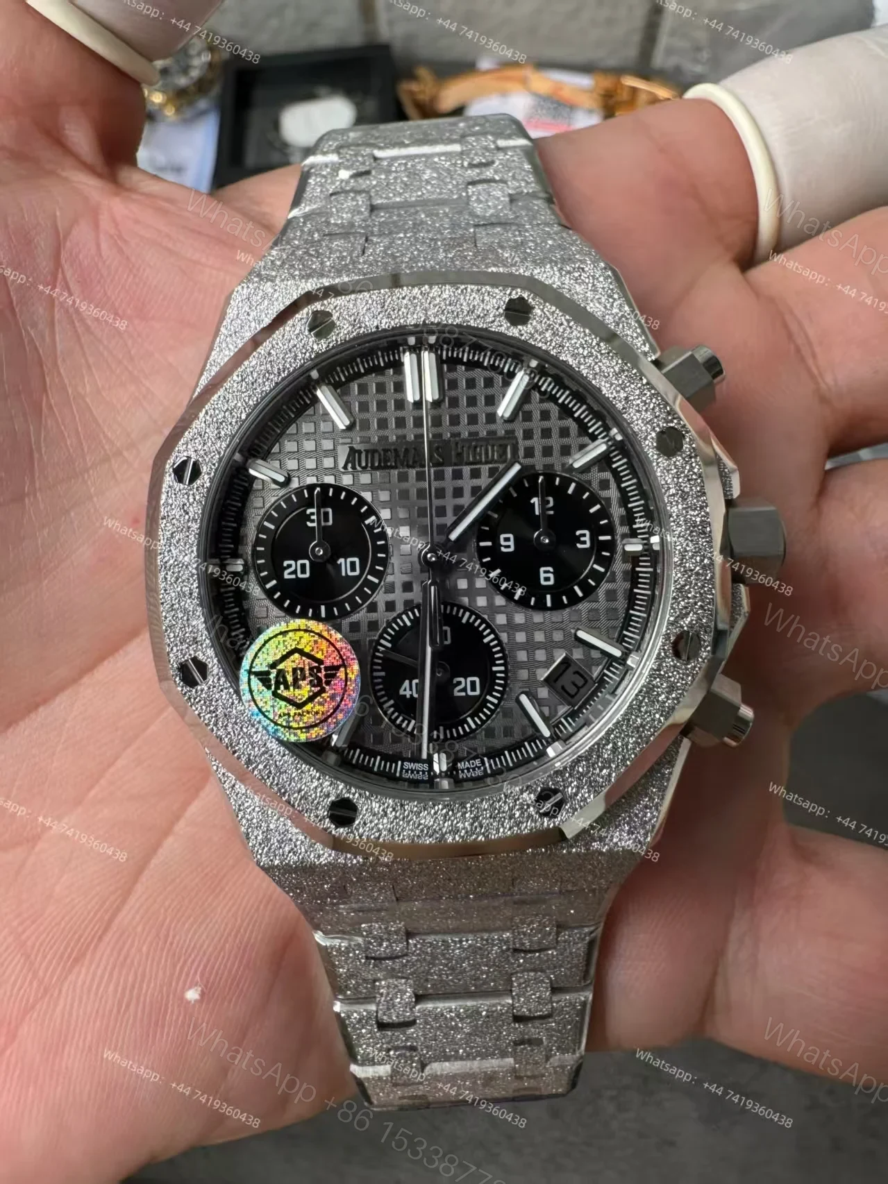 View 7 of Audemars Piguet Super Clone Royal Oak Frosted Gold 26240 Chronograph 41mm Cal.4401