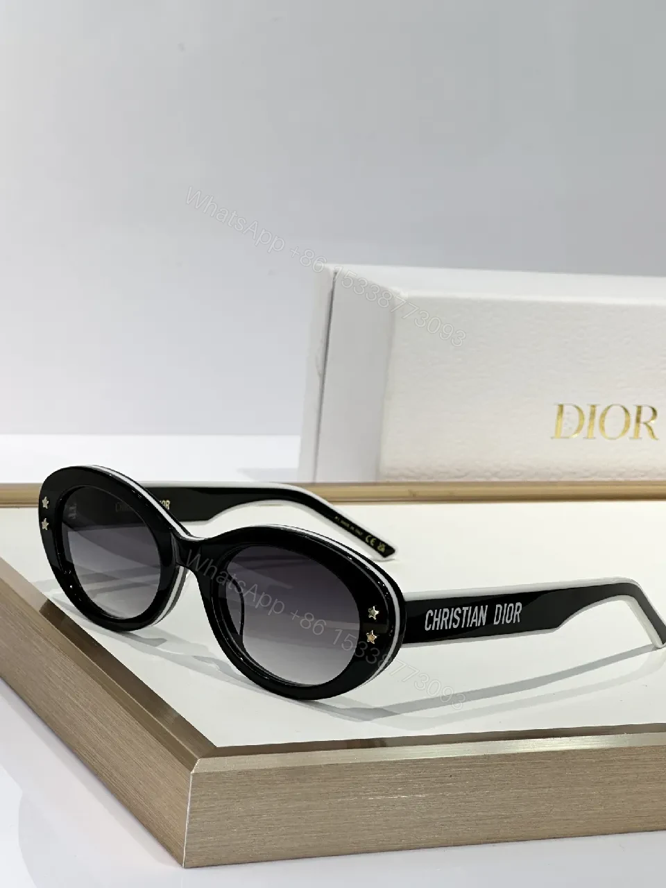 View 5 of Brown Acetate Round Sunglasses, Luxe Bold Style, UV400 Protection
