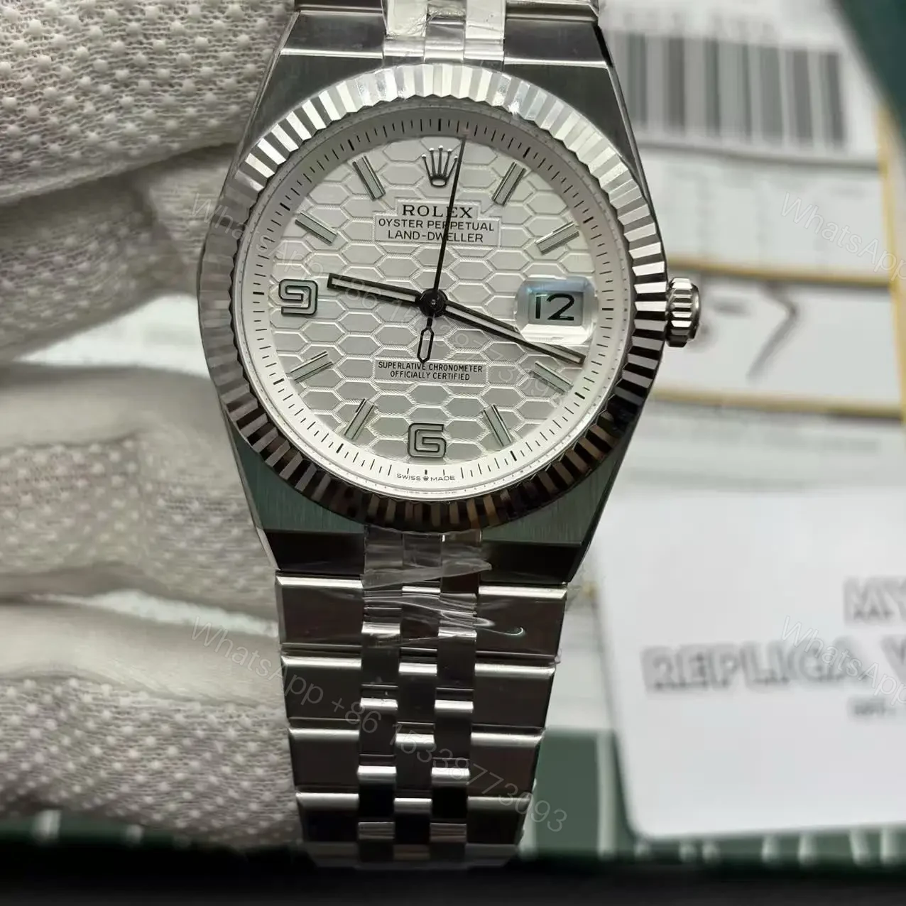 View 2 of Replica Rolex Land Dweller 40 mm Oystersteel