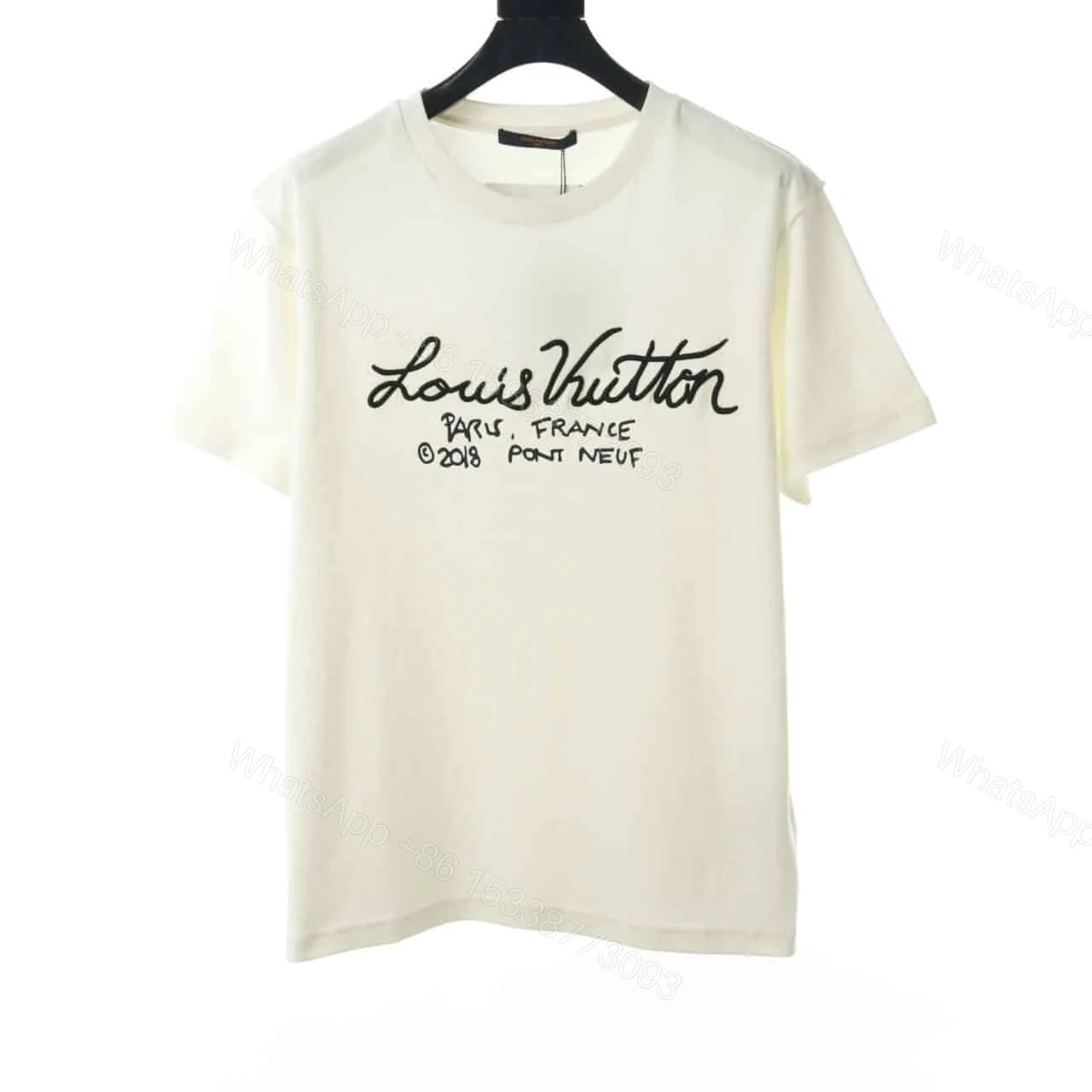 LOUIS VUITTON SIGNATURE EMBROIDERED LOGO T-SHIRT — view 1