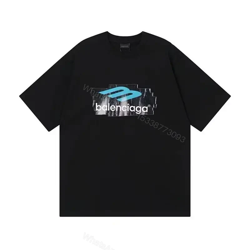 Black Cotton Tee - Modern Luxe Graphic Patch Tee — view 1