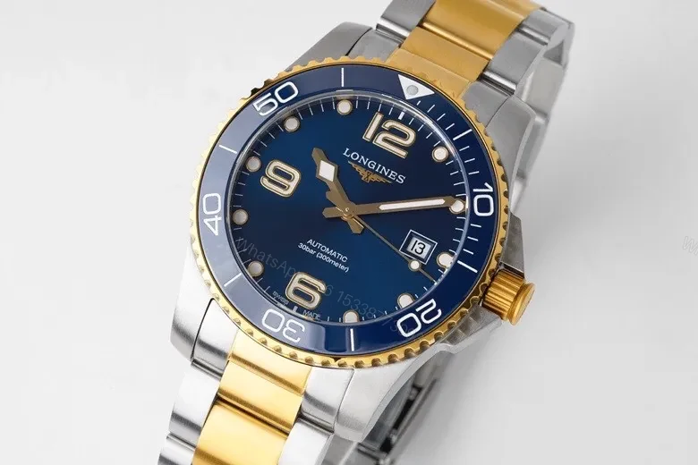 View 3 of Longines Conquest Ocean Master Edition Silver with Gold Bezel Automatic Watch
