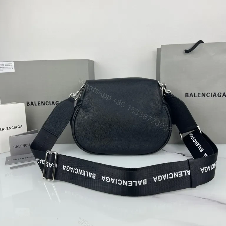View 4 of Sleek Black Leather Belt Bag â€” Ultra-Compact, Crossbody Luxury