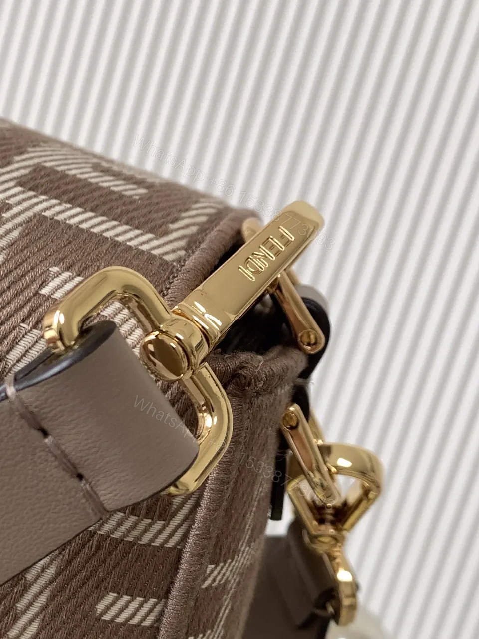View 8 of Chic Monogram Crossbody with Gold Hardware Bag
