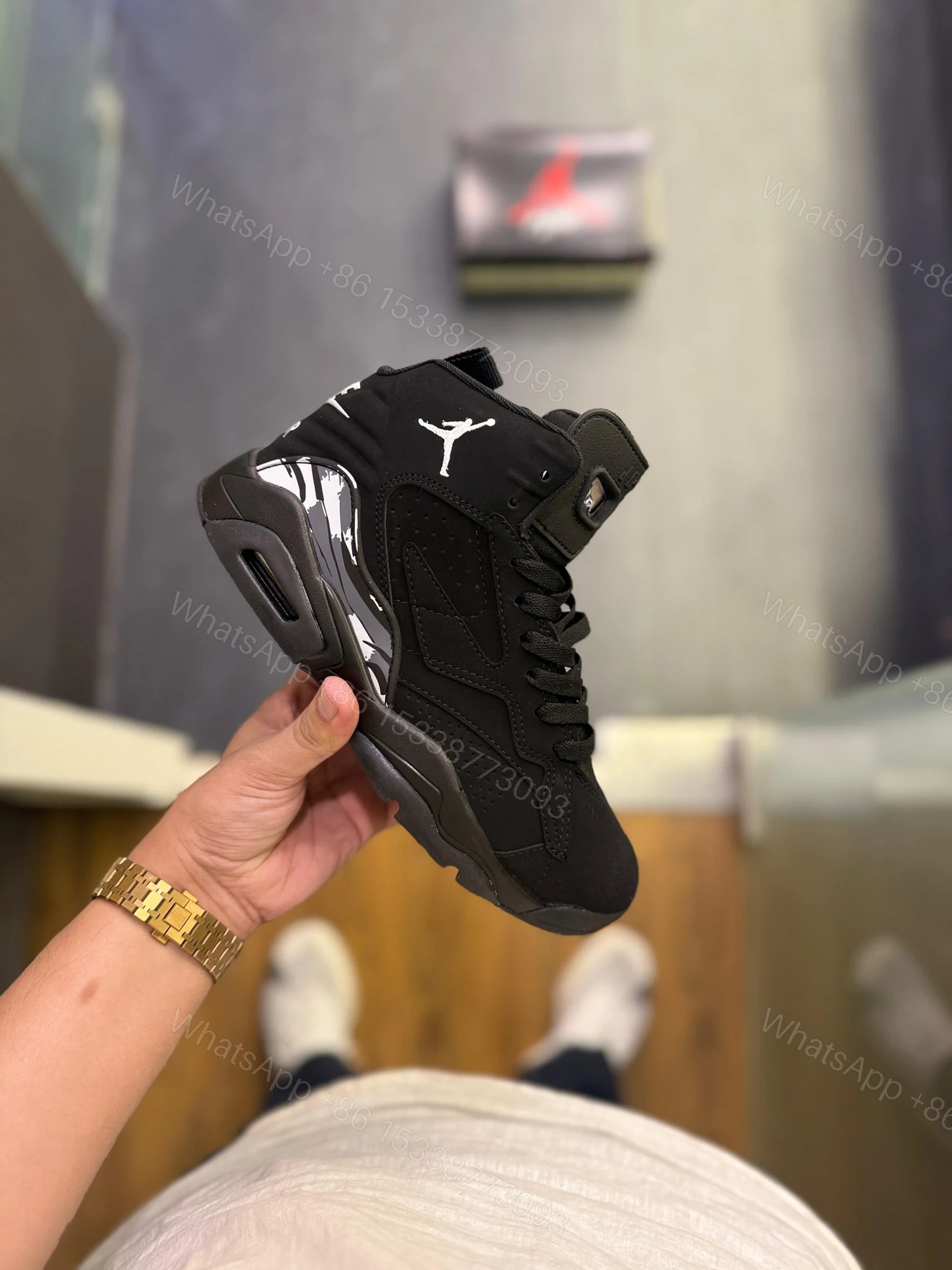 FIRST COPY AIR JORDANS 6 JUMPMAN MVP BLACK FOR MEN — view 1
