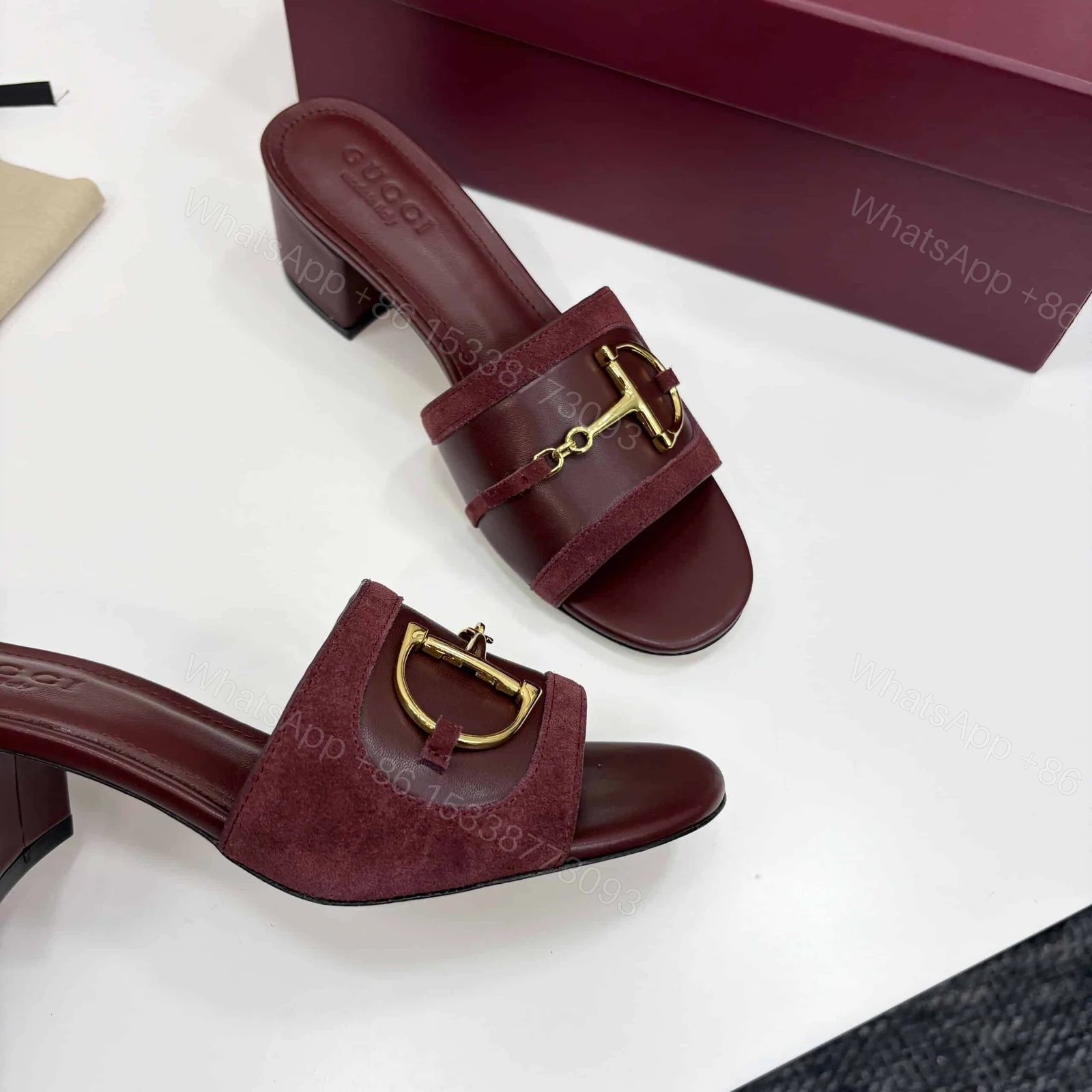 View 8 of GUCCI WOMEN’S SLIDE SANDAL WITH HORSEBIT ROSSO ANCORA RED 834421 AAEXM 6207