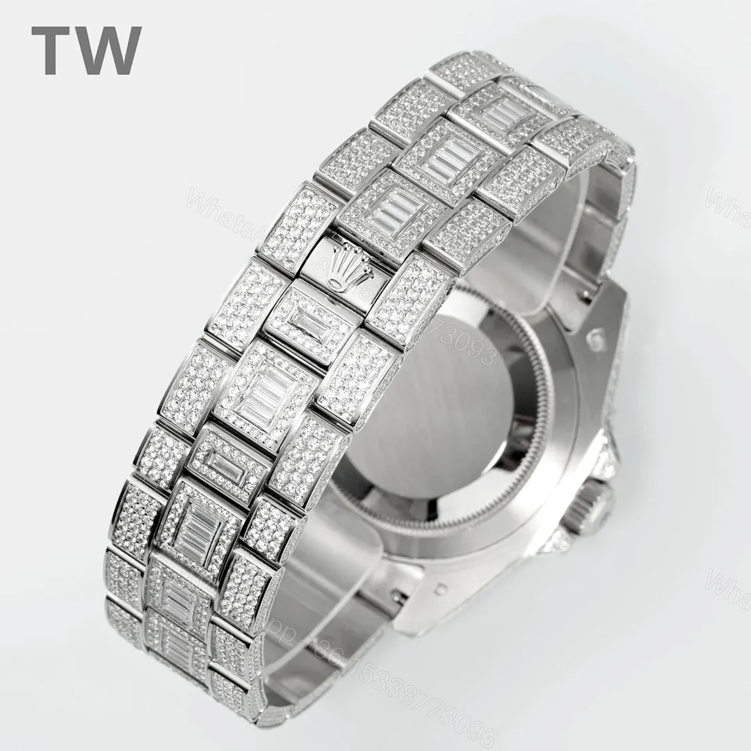 View 6 of KZ Factory Clean Factory TW Rolex GMT II Diamond Watch – Silver