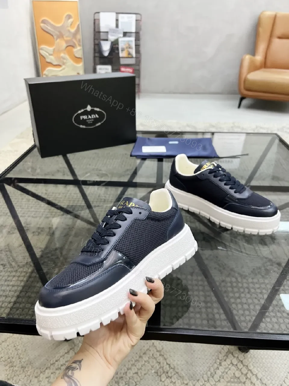 View 9 of Knit & Leather Sneaker: Premium, Bold, Versatile Comfort