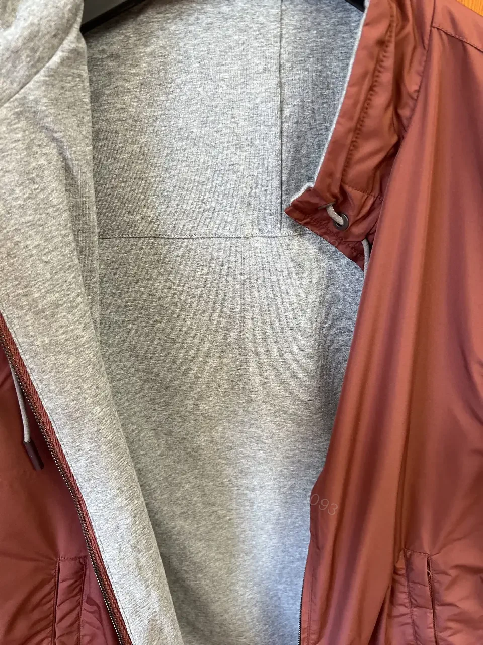 View 4 of Olive Lightweight Windbreaker Jacket with Hooded Zip-W Rolled-Edge