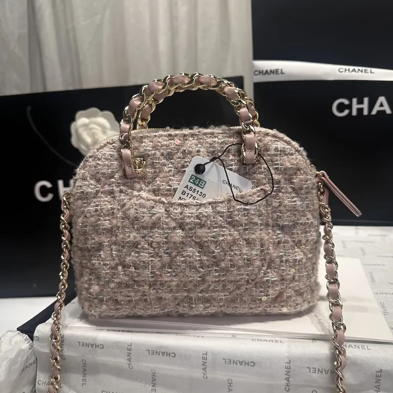 View 6 of Chanel Tweed Mini Dome Bag: Luxe Textured Versatility